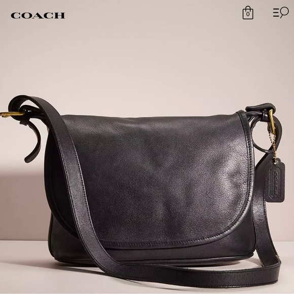 Coach Vintage Fletcher (4150) Black Leather Shoulder Bag - Picture 1 of 16